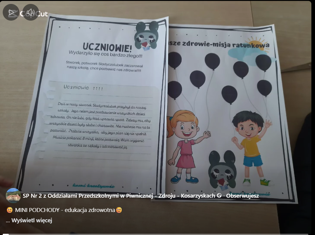 Mini podchody - wychowanie zdrowotne