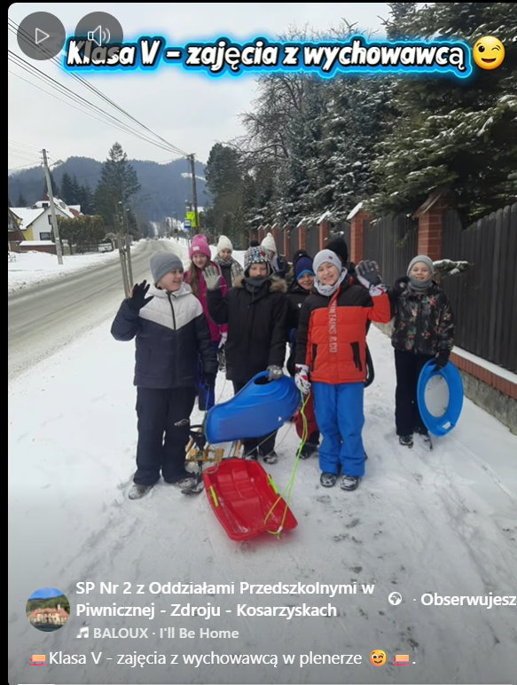 Kl.5 Zajęcia z wychowawcą w plenerze.