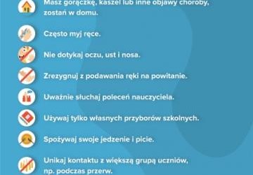 Bezpieczny powrót do szkoły - ulotka dla uczniów