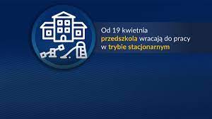 Od poniedziałku 19.04.2021 do pracy stacjonarnej wracają przedszkola