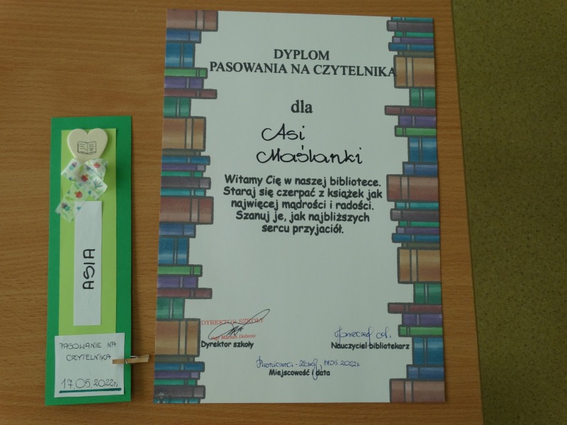 Pasowanie na czytelnika