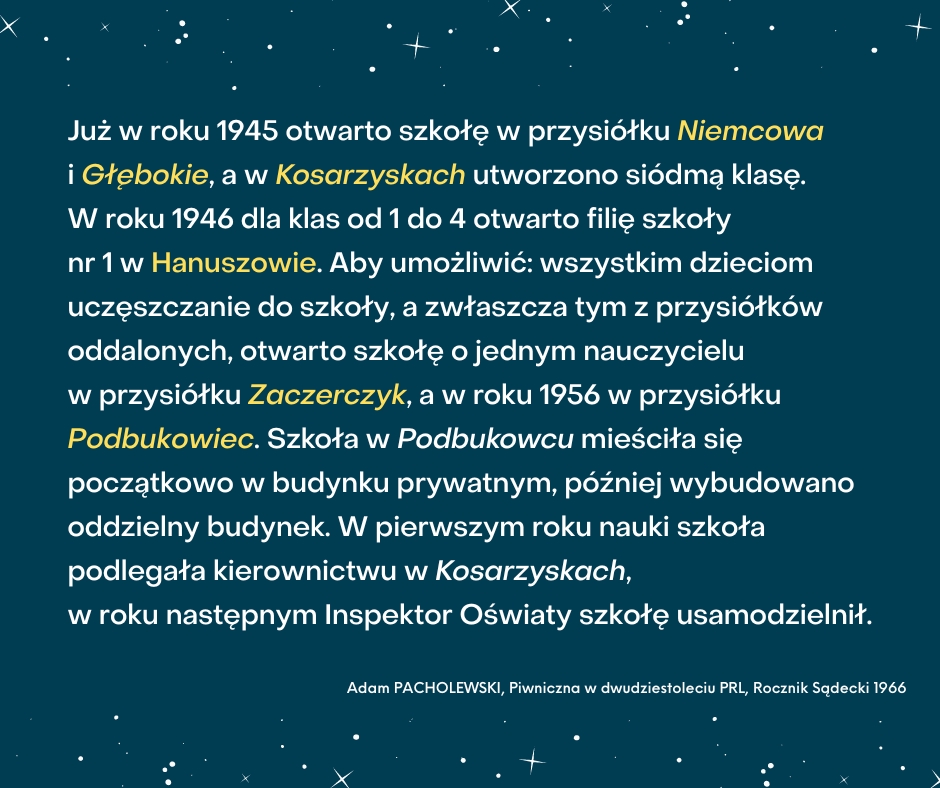 Krótka historia szkoły